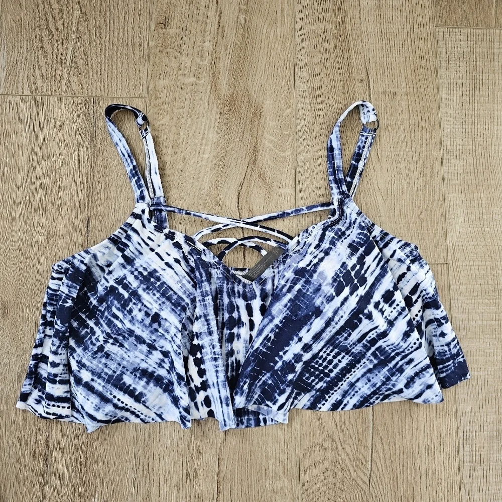 Torrid blue tie dye bikini top Size 1